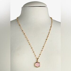 Kendra Scott Goldtone Necklace with Pink Pendant